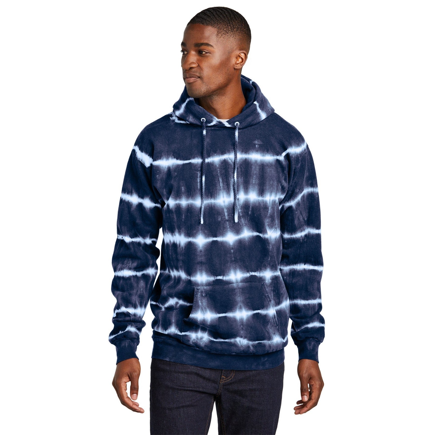 Port & Company-Port & Company® Allover Stripe Tie-Dye Fleece PC143-MedTech-4